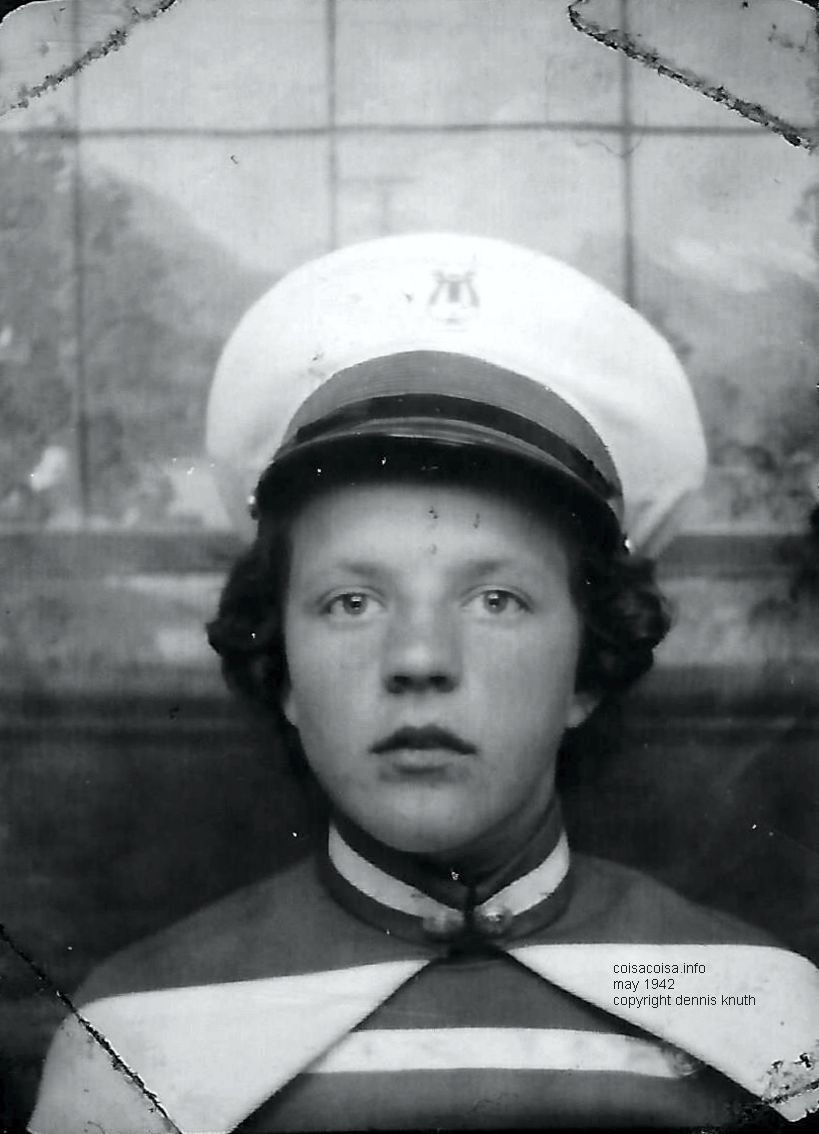 Emogene Grams in her Augusta Band Uniform