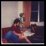 Helton 1986 Nato asleep on the sofa