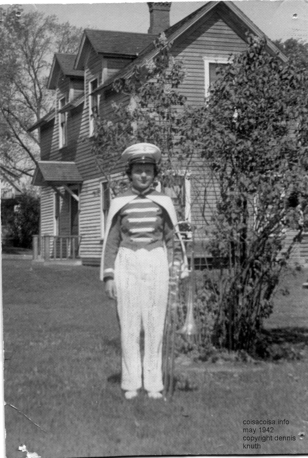 Emogene Grams in 1942 with her Trombone