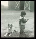 Dennis Knuth and Rover the collie