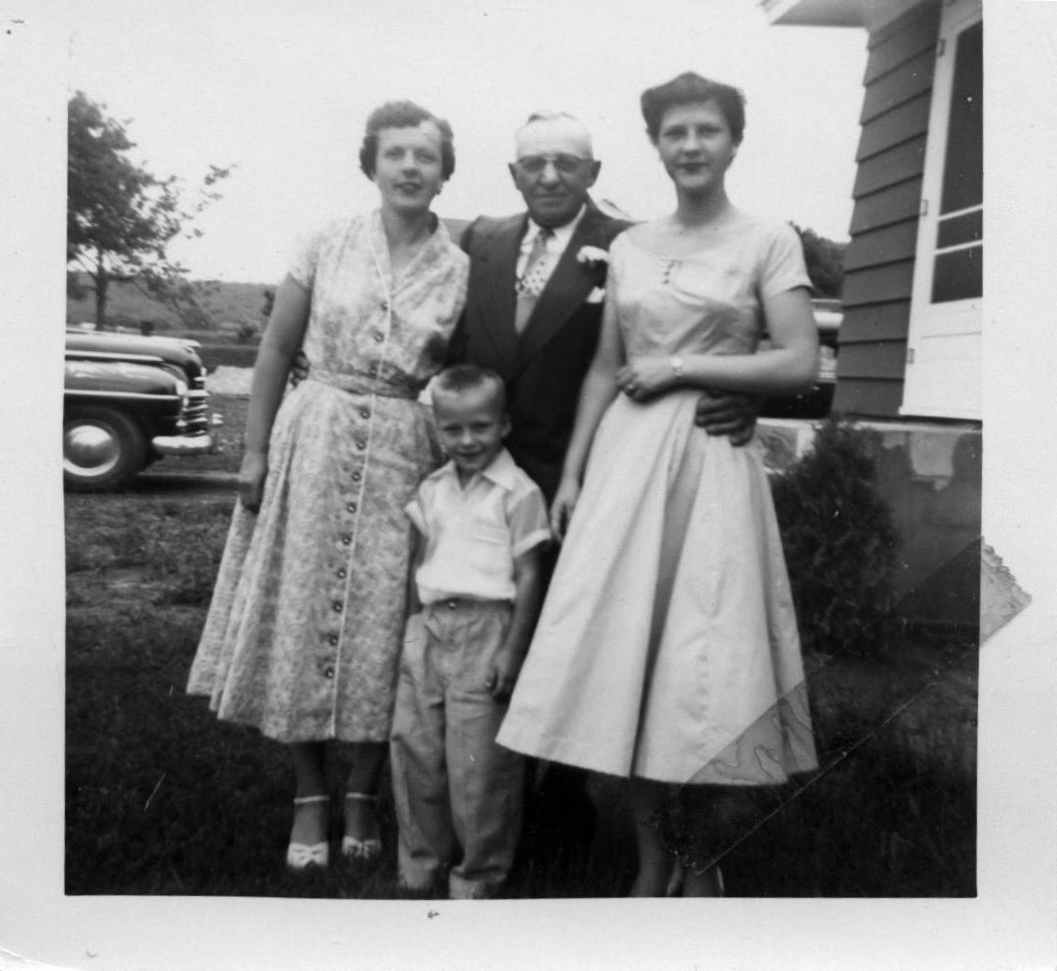 Emogene Grams Knuth, Ernie Kunert, Norma Grams Wheeler and Dennis Duwayne Knuth