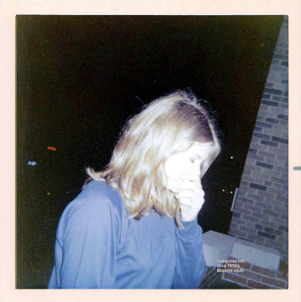Lois Lee in Milwaukee on an Apartment Balcony in 1971