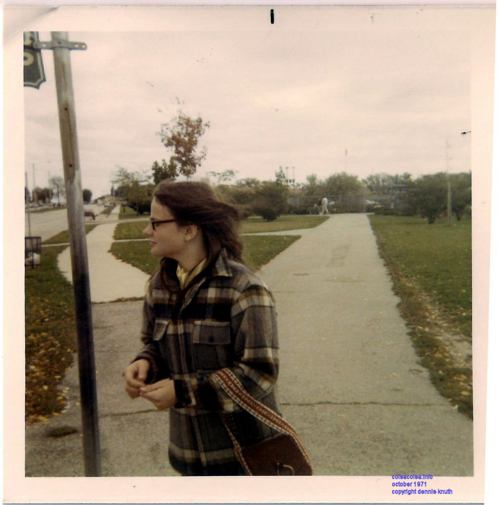 Sherri turns from camera on the way to the Zoo