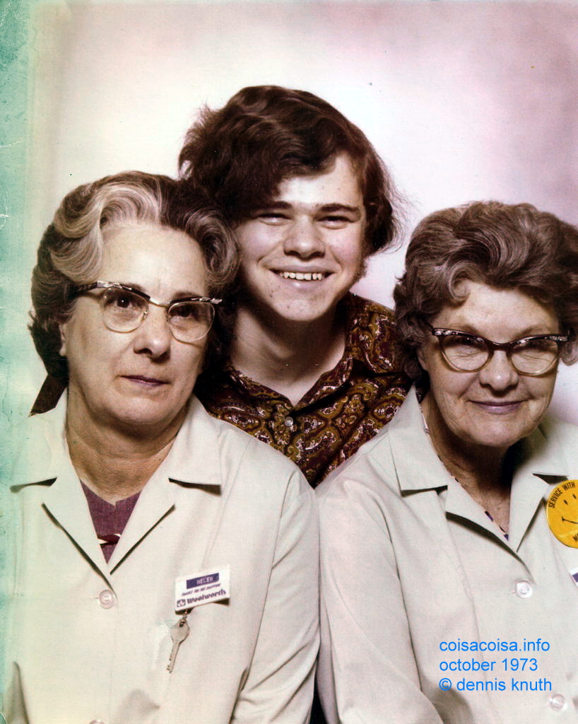Helen, Fern and the stock boy at Woolworth