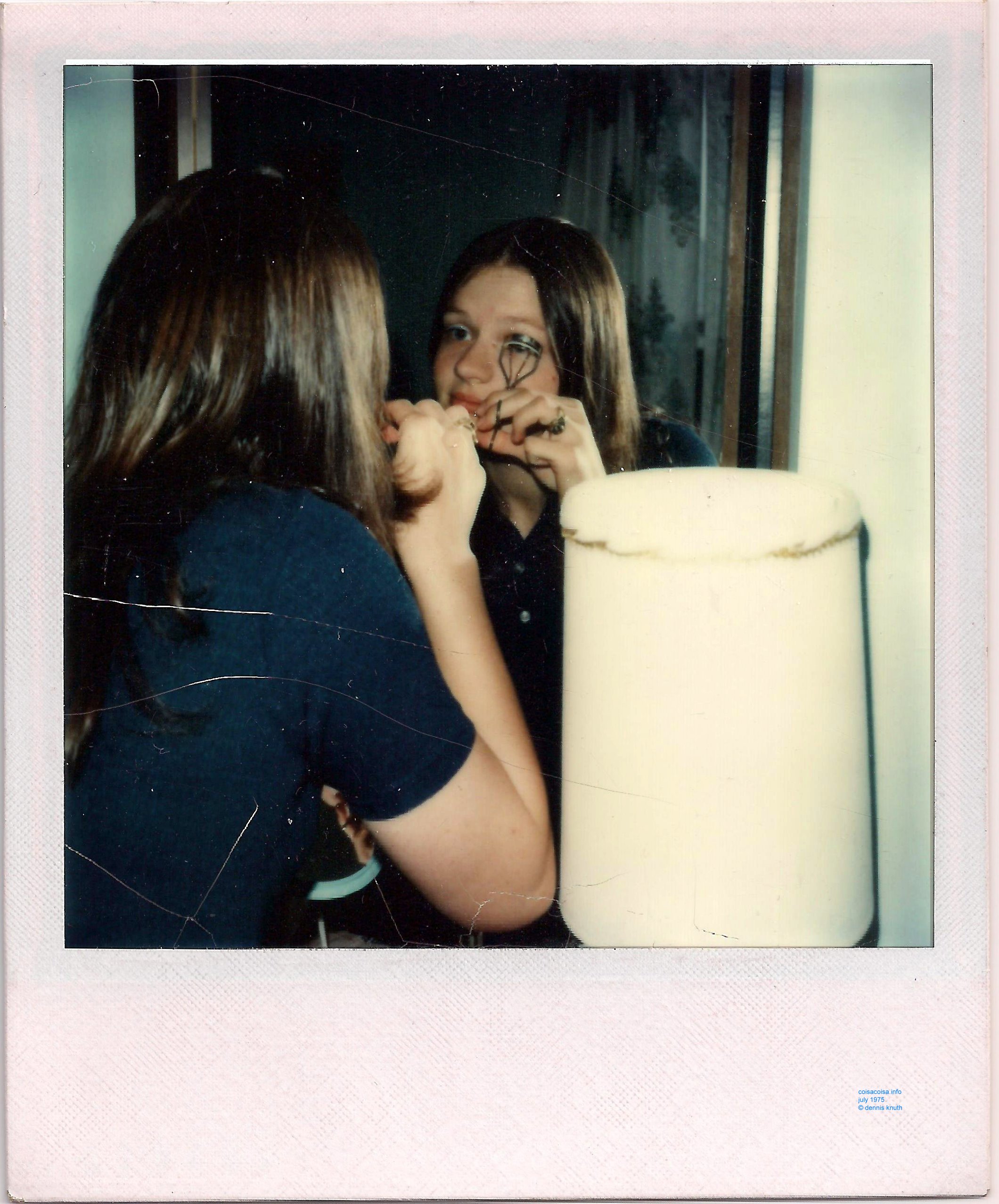 Sherri getting made up on her Wedding Day