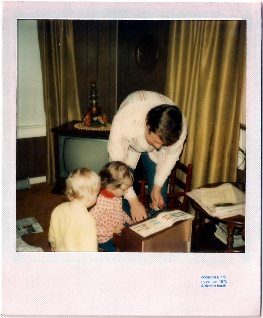 Dad Tom shows Debbie How to Play