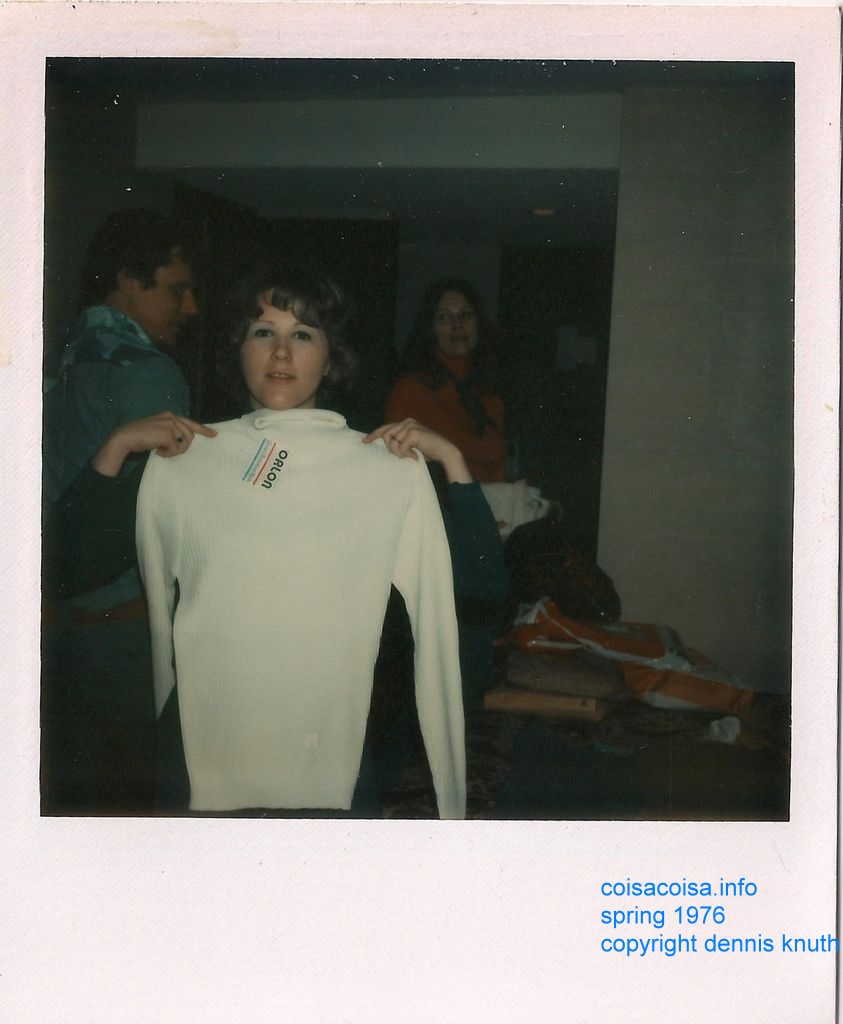 Peggy Randall shows off a purchase made by credit card