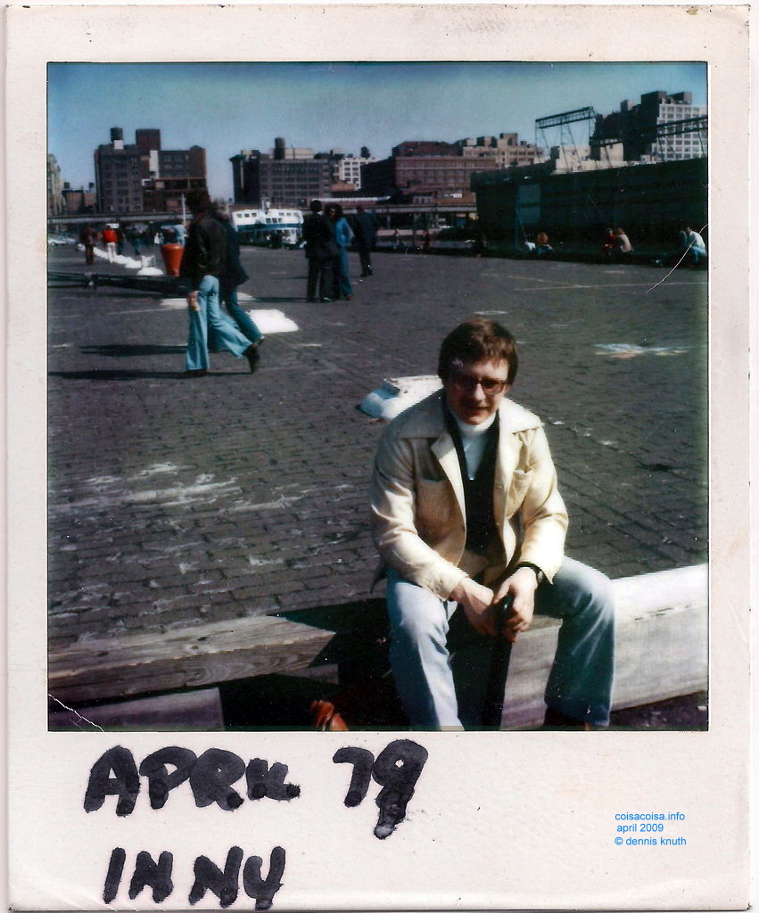 Dennis on a pier in New York city on the Hudson River