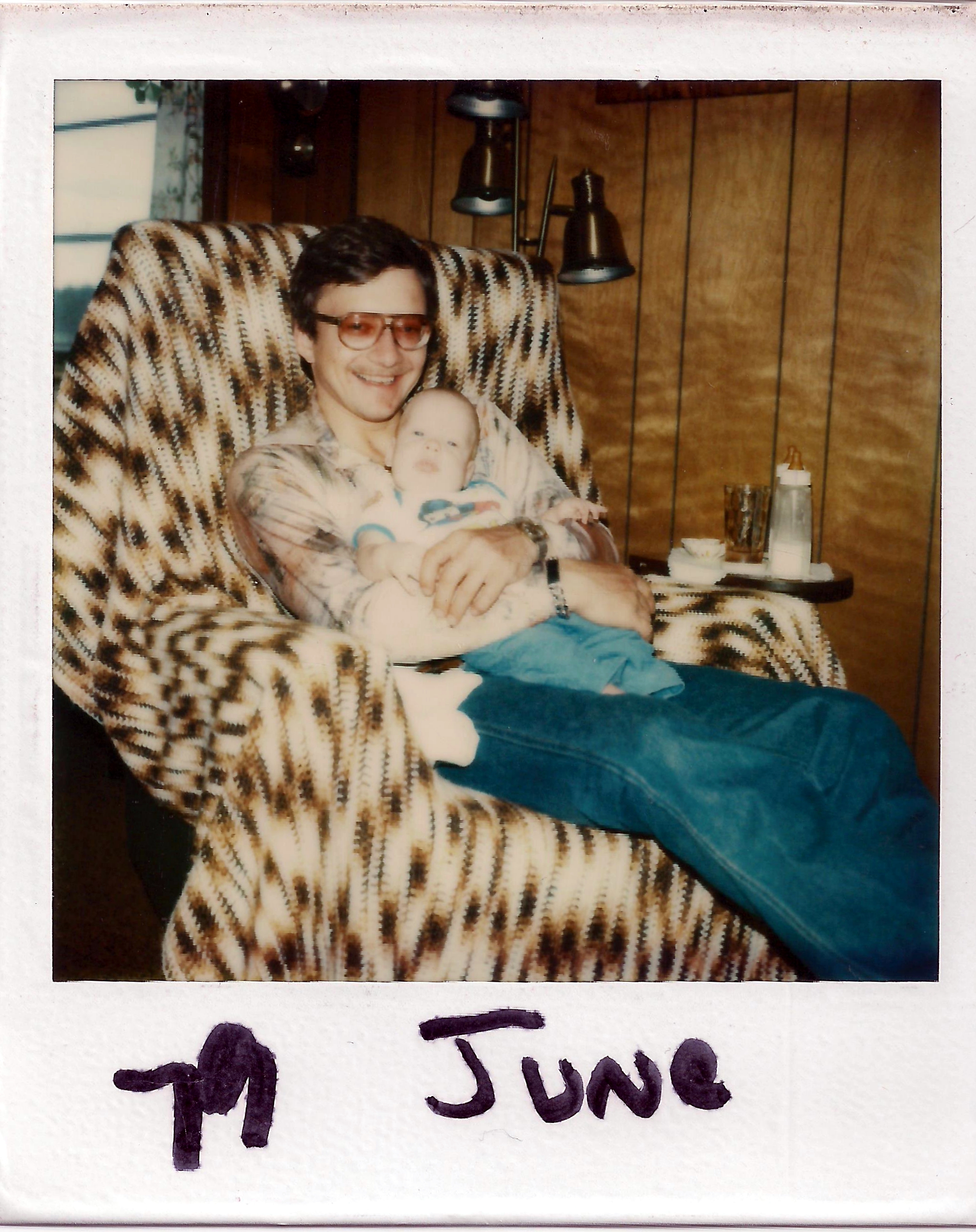 Nephew Nathan Moore, 5 months old, and Dennis Knuth