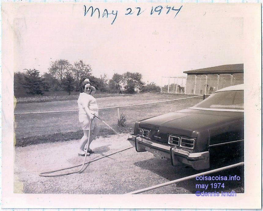 Ruth washes Dennis Knuth's 1973 Pontiac Catalina