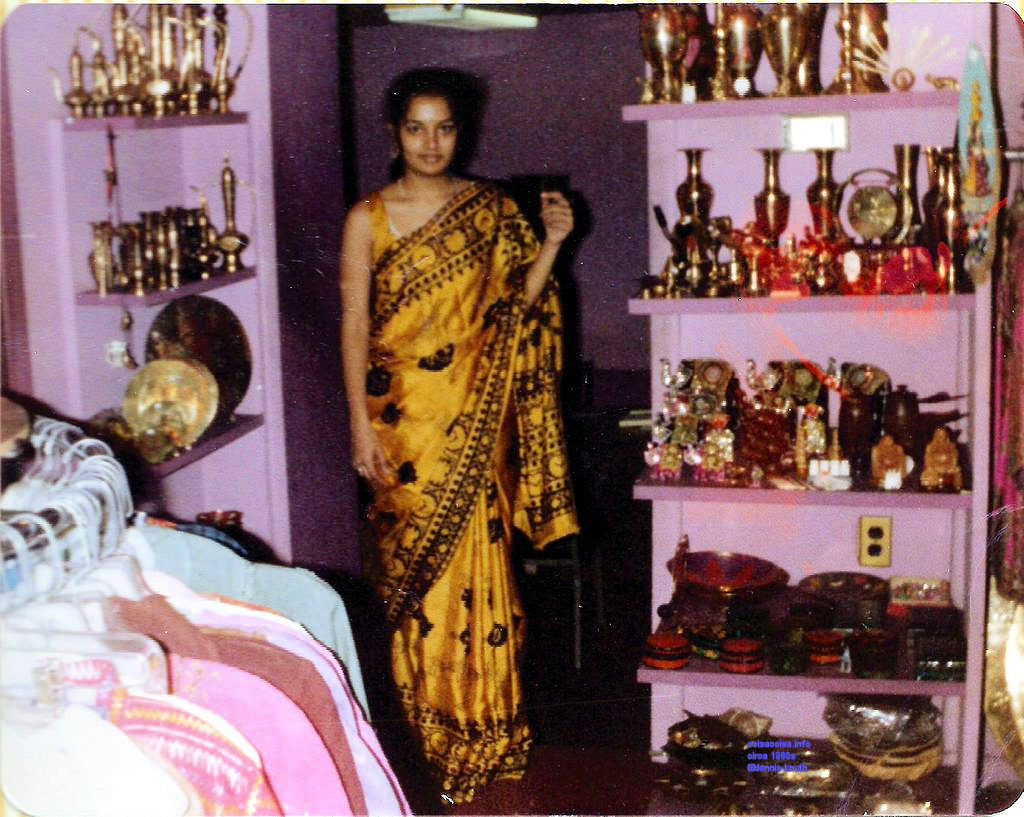 Unknown Woman from the Orient in a China Town Store