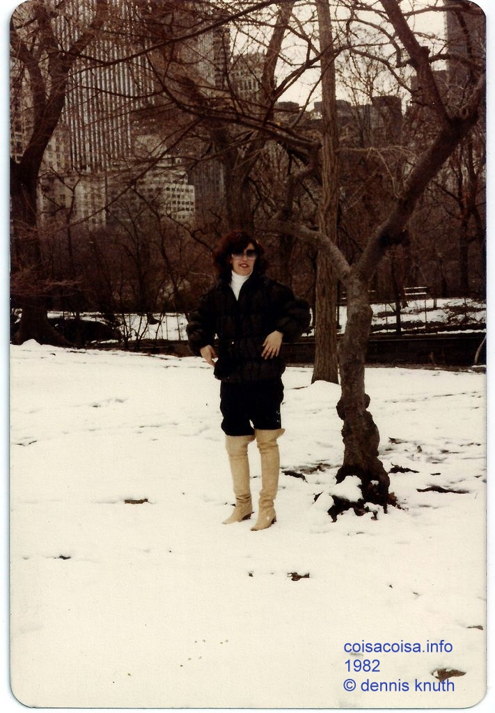 Yeda in her knee high boots in the snow