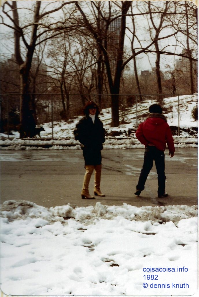 Helton and Yeda in a fenced off area in Central Park
