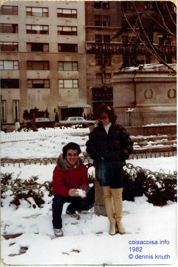Yeda and Helton smile in Columbus Circle