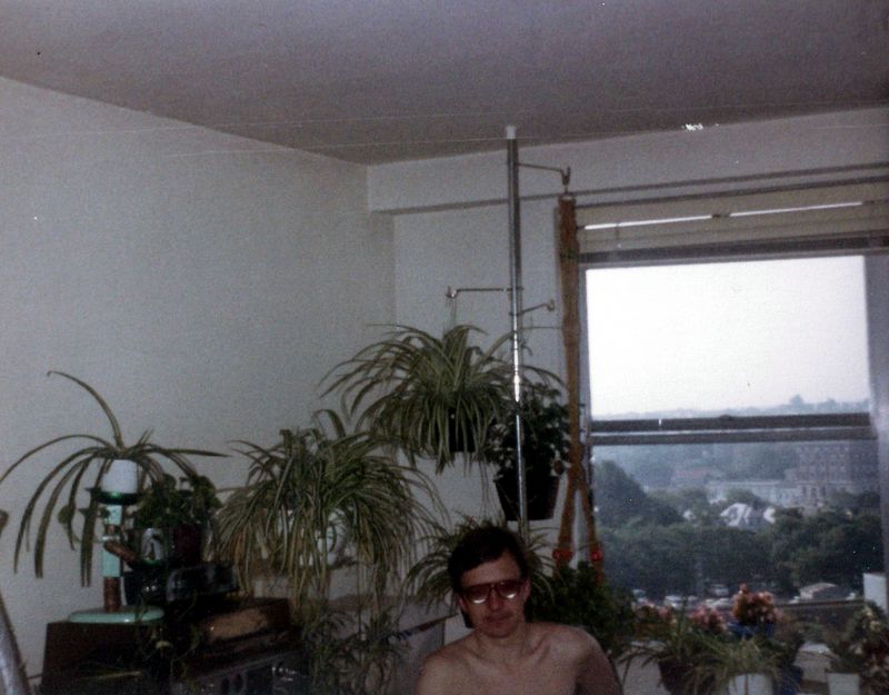 Dennis Shirtless, with Glasses, in Elmhurst New York 1981
