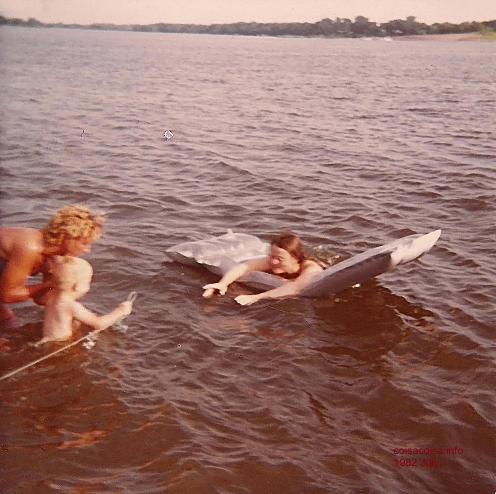 Nathan is afraid of the Water but mom help