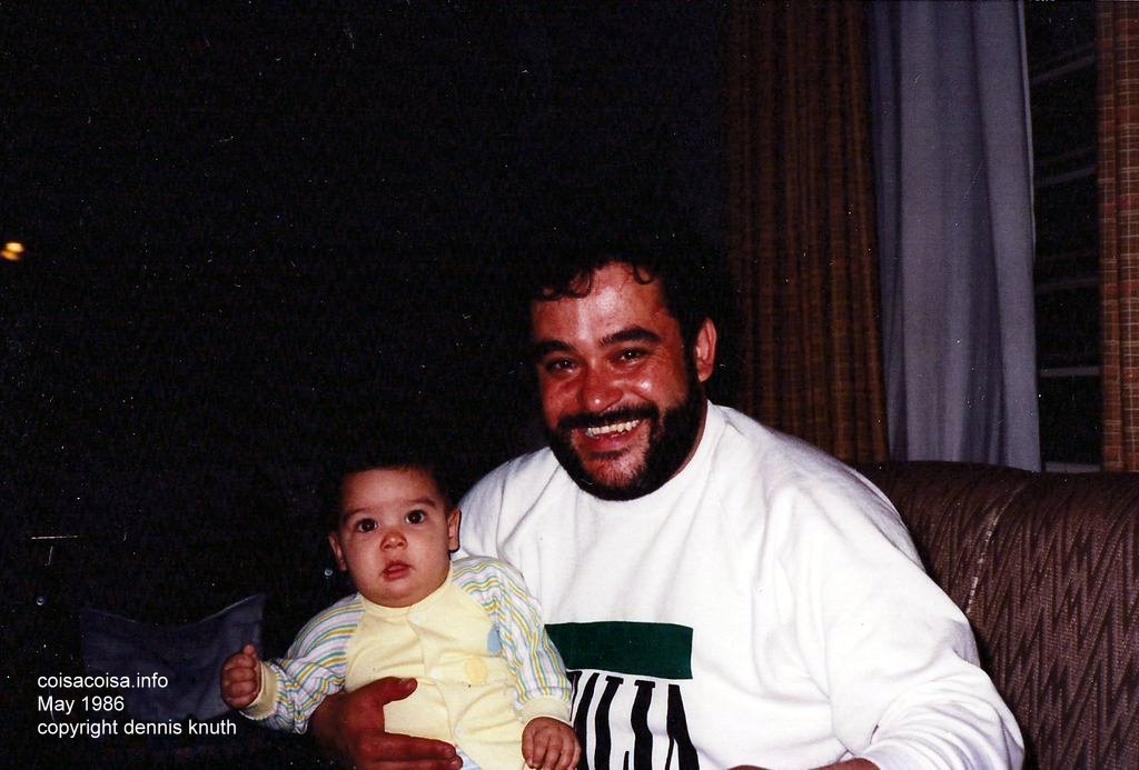 Uncle Helton Knuth with baby Guigui