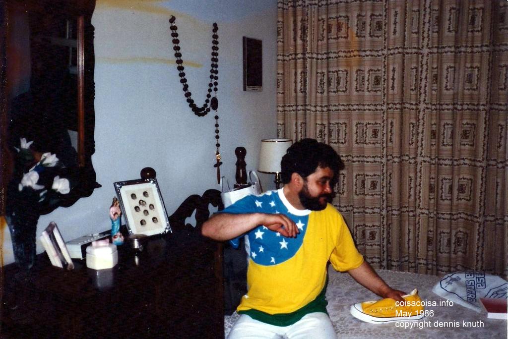 Matching soccer shirt and sneakers