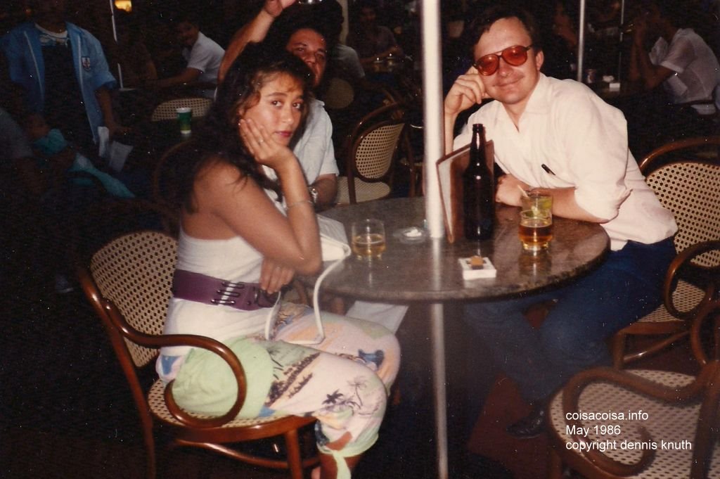 Dennis and Yvonne at a cafe