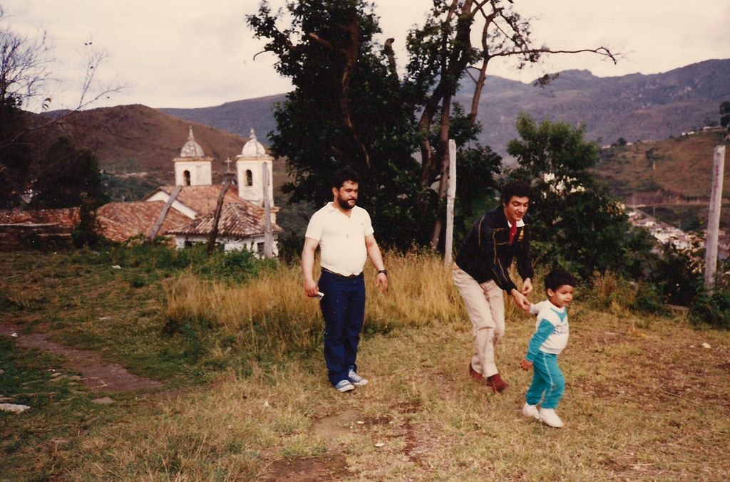 Eduardo tries to restrain his son