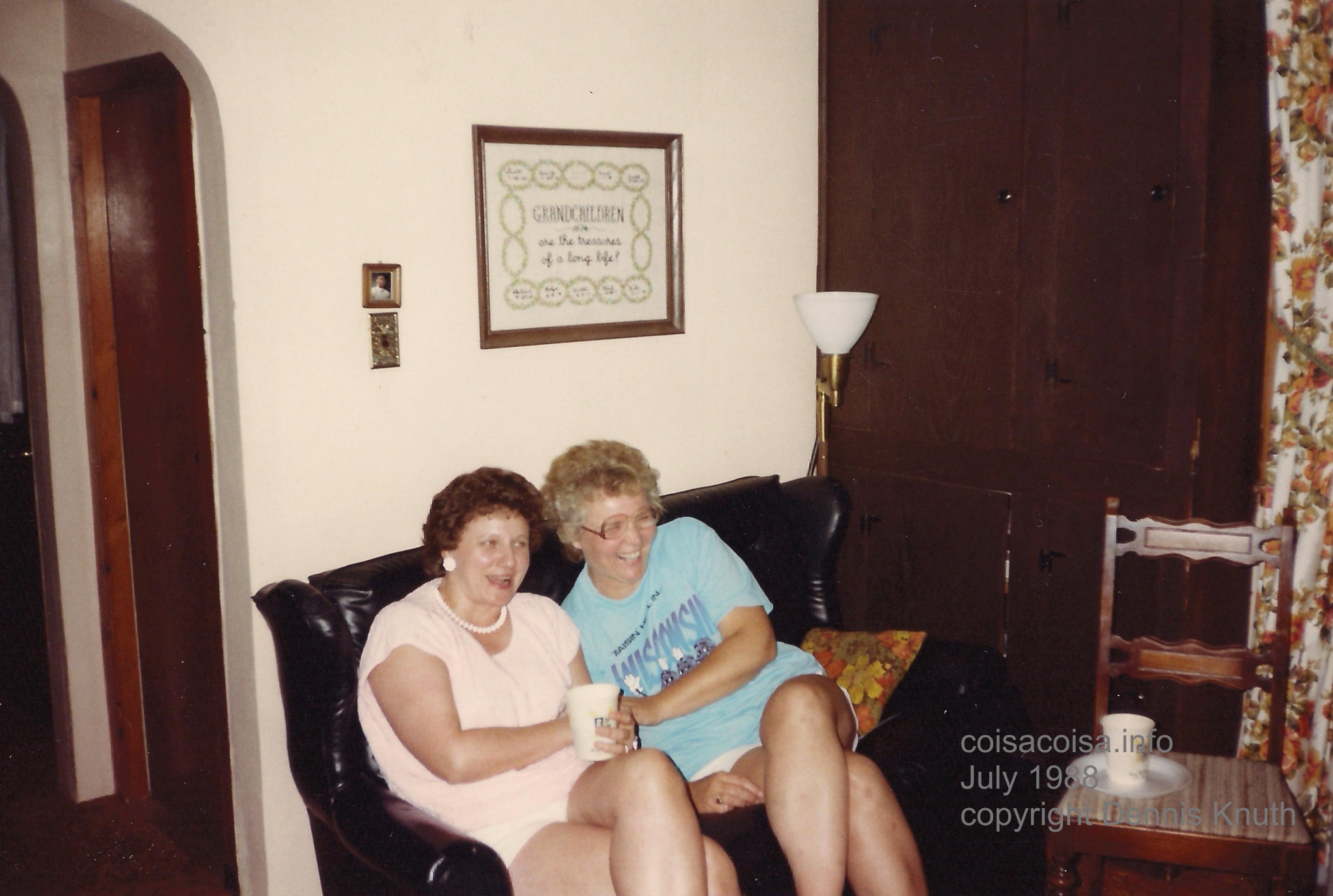 Kathy Daniels and Nancy Guse giggle together