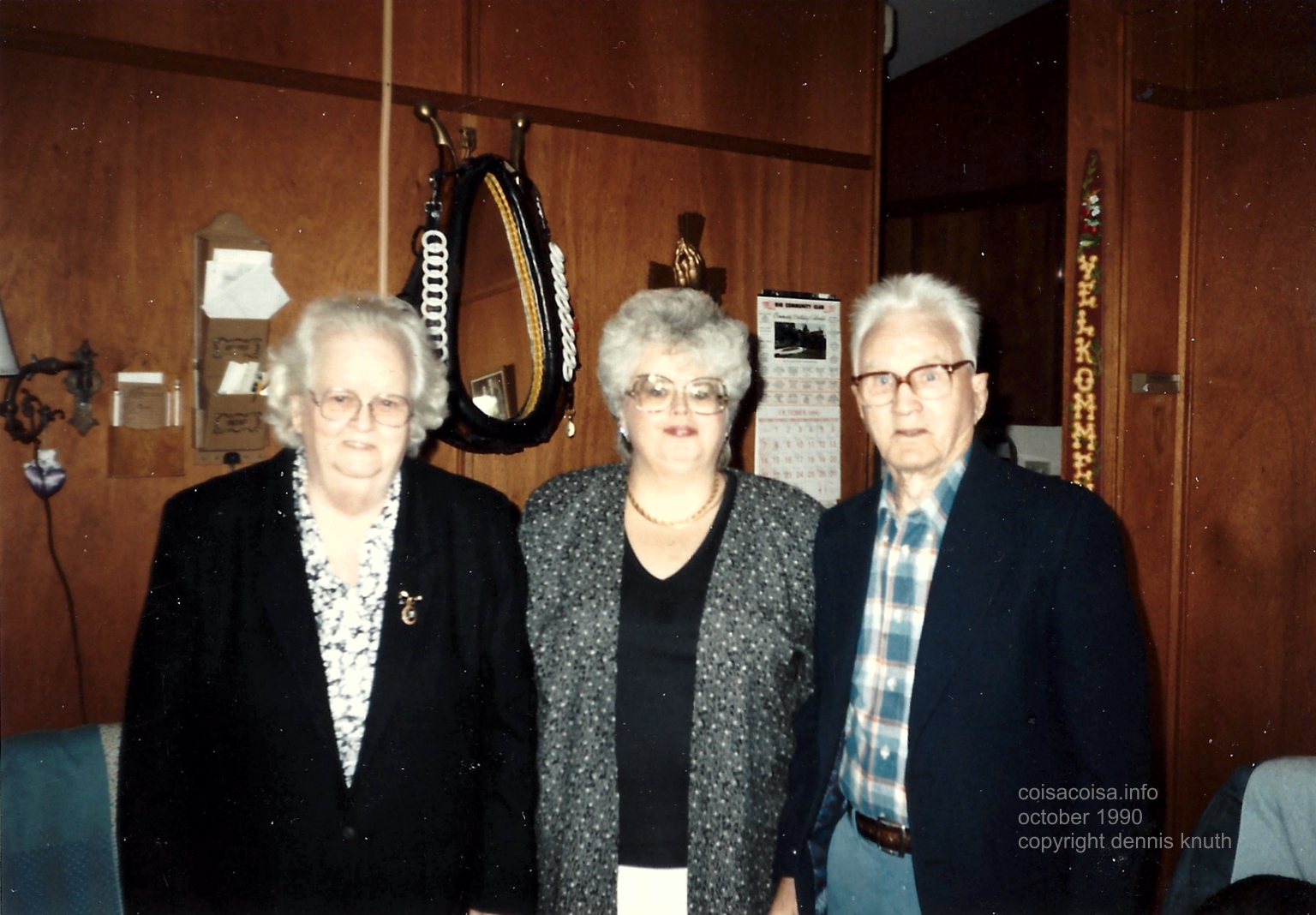 Gloria on her birthday with Ma and Pa Hillestad