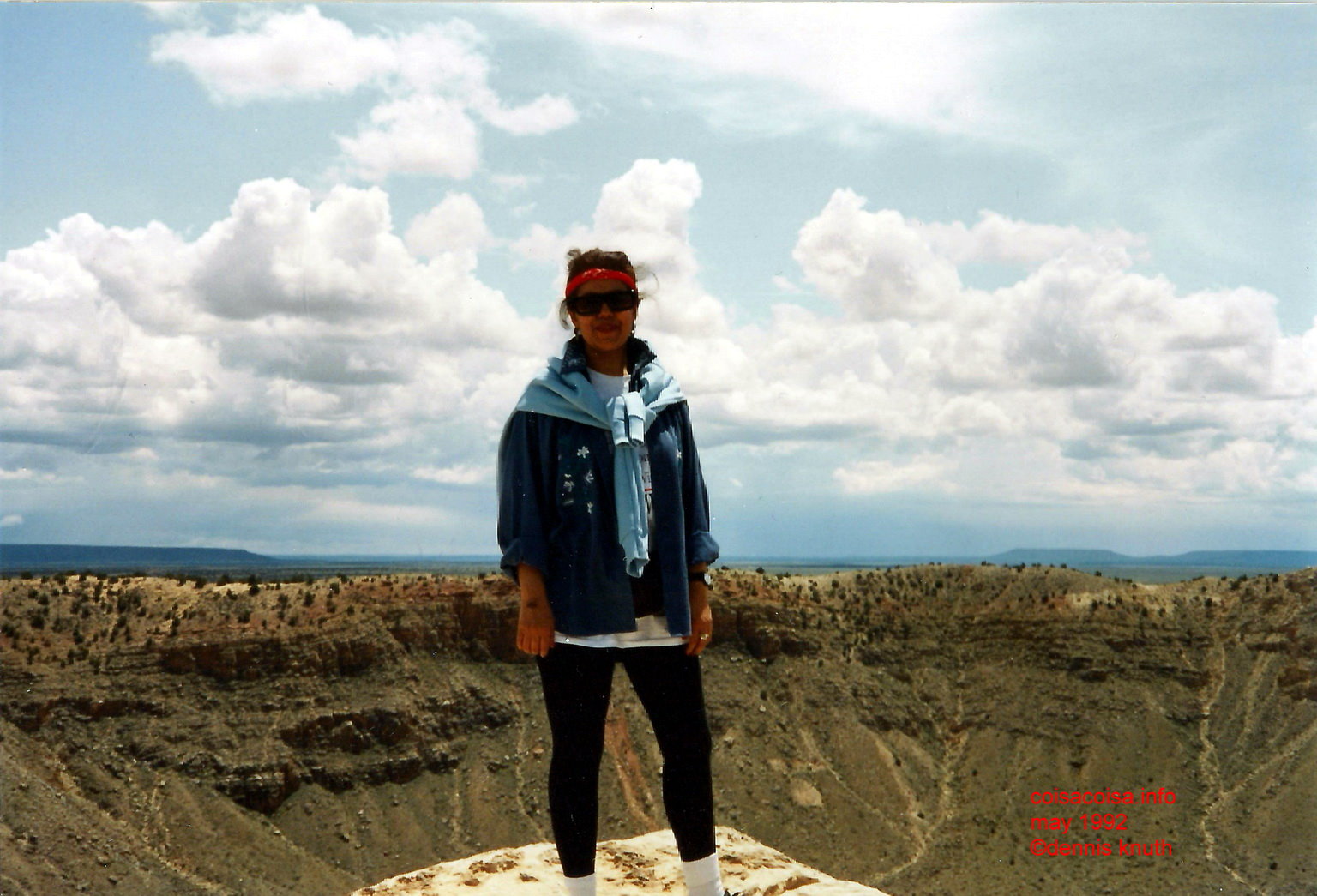 Regina at Meteor Crater near Flagstaff