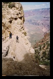 Regina, Helton and Sonja walking into the depths of the Grand Canyon