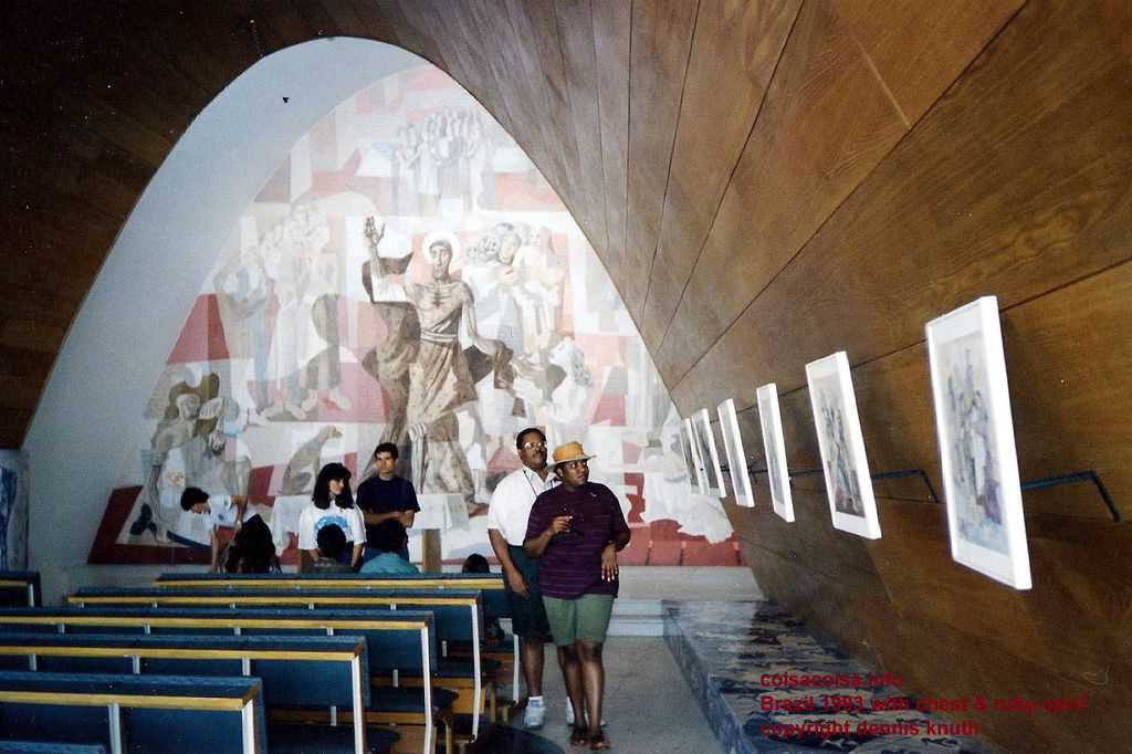 Chester and Ruby Cavil in the Pampulha Church interior