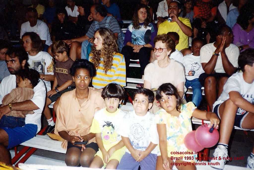 Guigui, Raphael and Vivianne watch the Samba Schools parade