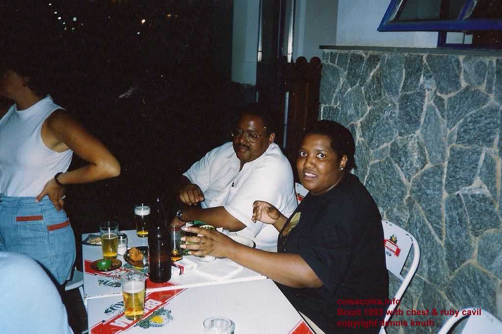 Chester and Ruby at a sidewalk bar