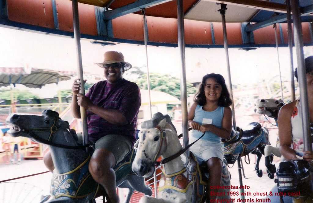 Ruby and Vivianne on the carousel