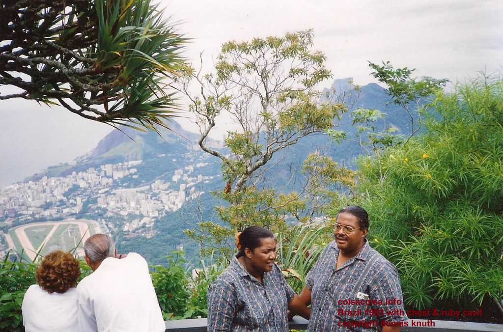 Chester and Ruby overlook Rio de Janeiro