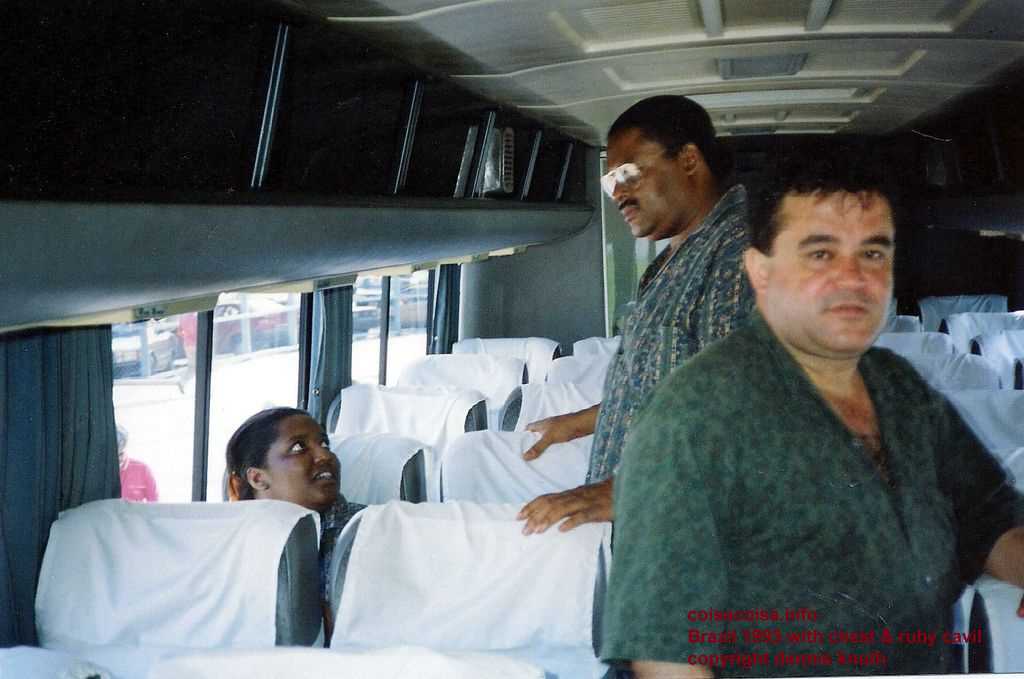 Helton with Ruby and Chester on the Rio de janeiro city tour bus