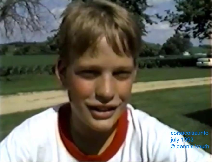 Nathan Moore giving a video interview in Mondovi Wisconsin