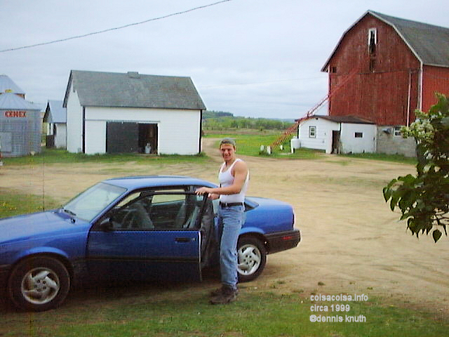 Justin getting in his car Justin and his car in 1999