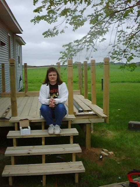 Sherri on the porch