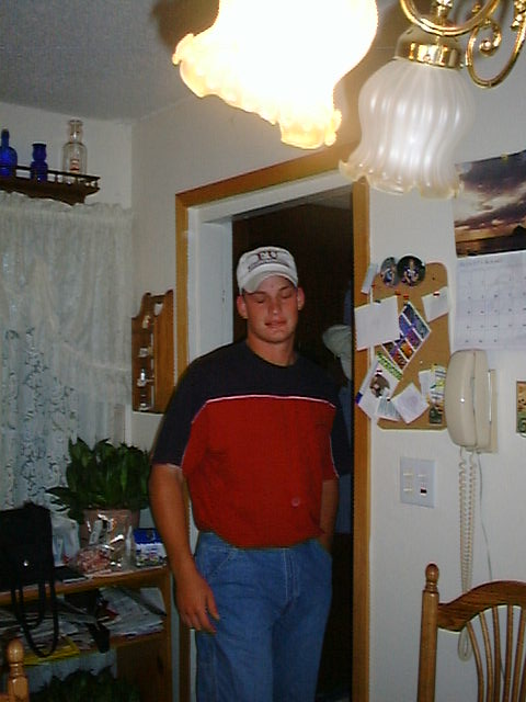 Nathan comes into the old farm house kitchen