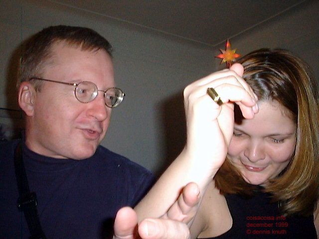 Dennis Knuth and Rosangle cut the light fantastic