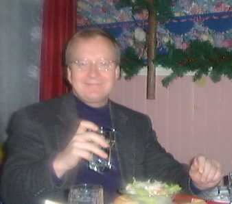 Dennis raising a toast at the Augusta Wisconsin Park Hotel