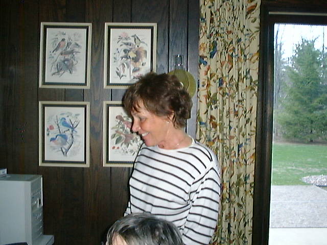 Jeanette smiles at the computer she never learns how to use