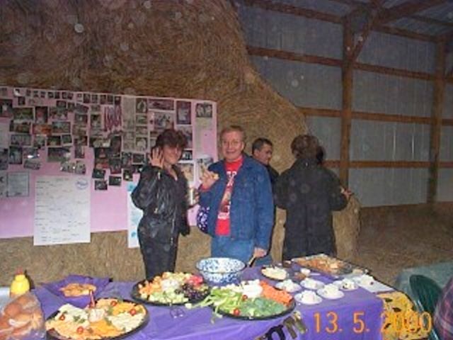 Dennis and rose at the party table