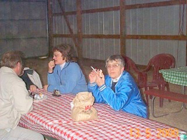 Emogene and Sherri at the party