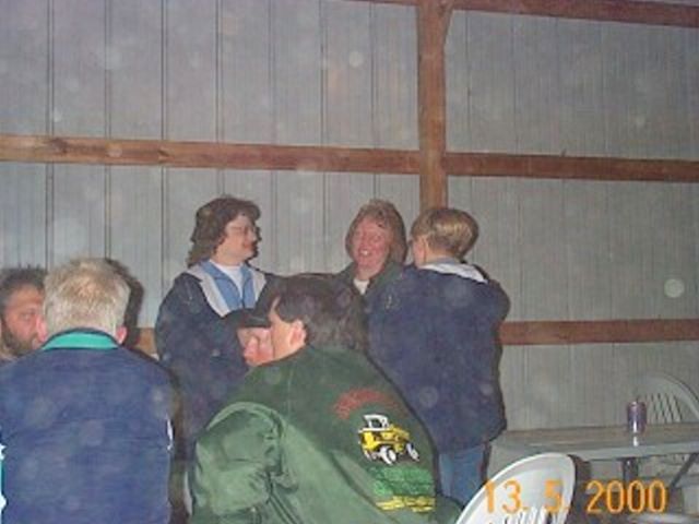 Justin's Party. Karen and Sherri in the shed