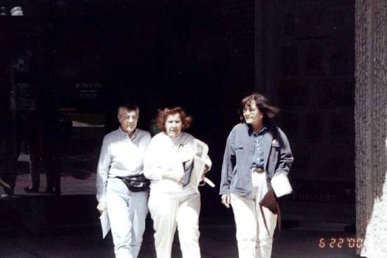 3 Golden Girls out for a walk