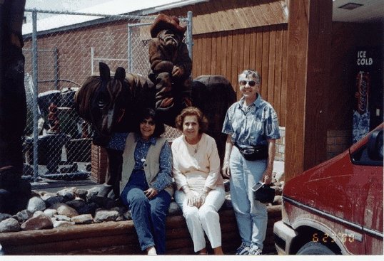 3 Golden Girls with a Horse
