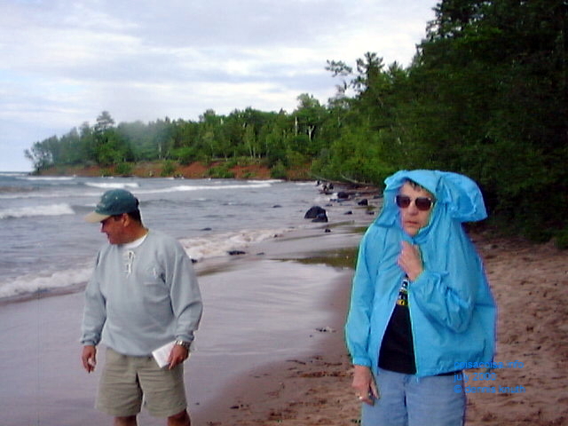 Cold wind off of Lake Superior in Big Bay State Park