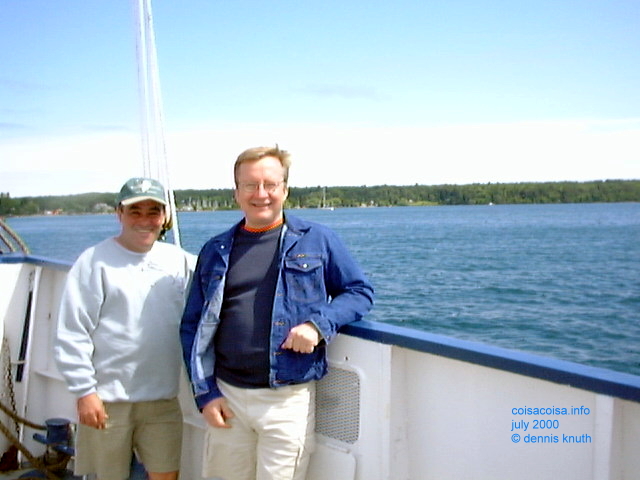 Helton and Dennis on the cruising ferry