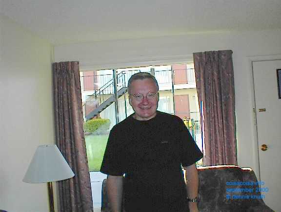 Dennis in Erv and Gloria's Circus Circus Hotel Room