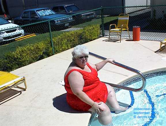 Glow soaks up sun by the pool at Circus Circus